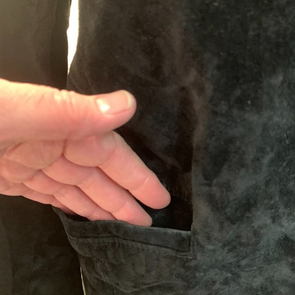 Vintage Dana Brooke black soft suede jacket size 6 oversized fits larger - Picture 8 of 15